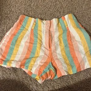 Bright striped short from loft